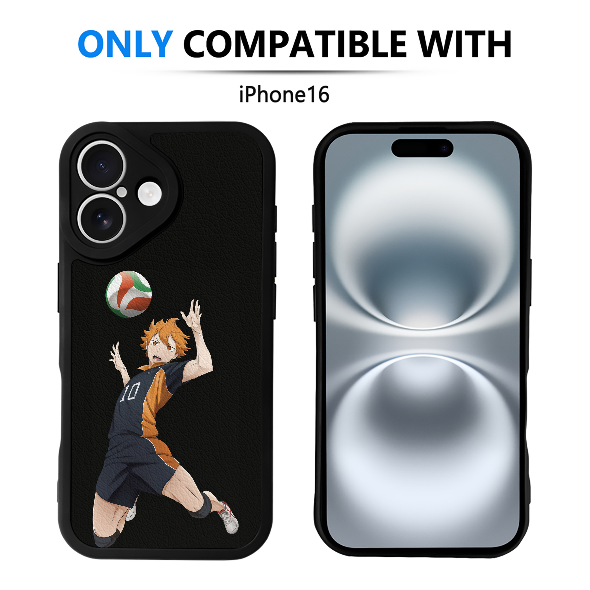 （画像用） ハイキュー!! Haikyu!! 【iPhone 16シリーズ対応】シリコンスマホケース（レザー調） 材質：シリコン